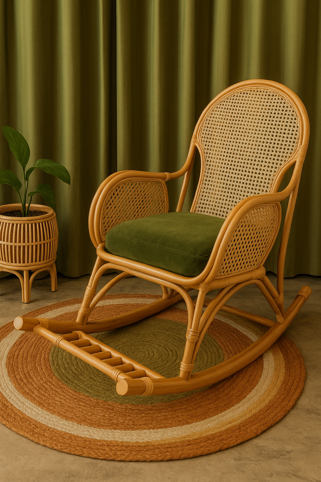 Rattan Handwoven Rocking Chair