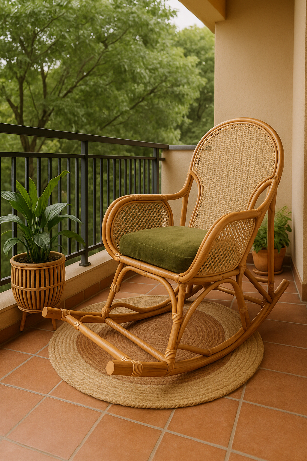 Rattan Handwoven Rocking Chair